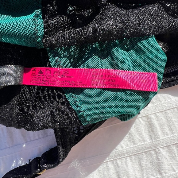 Seven til Midnight 'Simply Gorgeous' Green and Black Burnout Bustier, S - Picture 10 of 10
